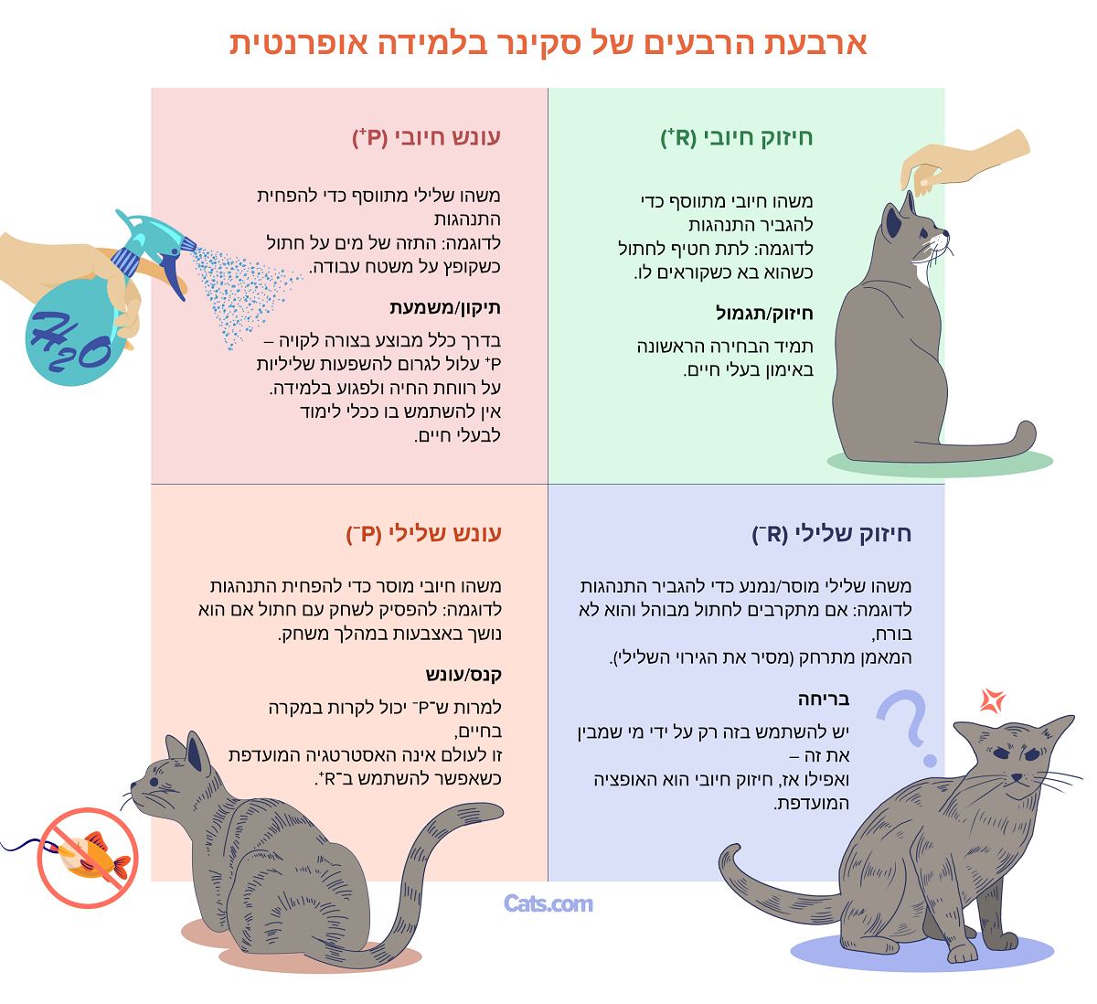 ארבעת הרביעיות של סקינר של התניה אופרנטית לדוגמה