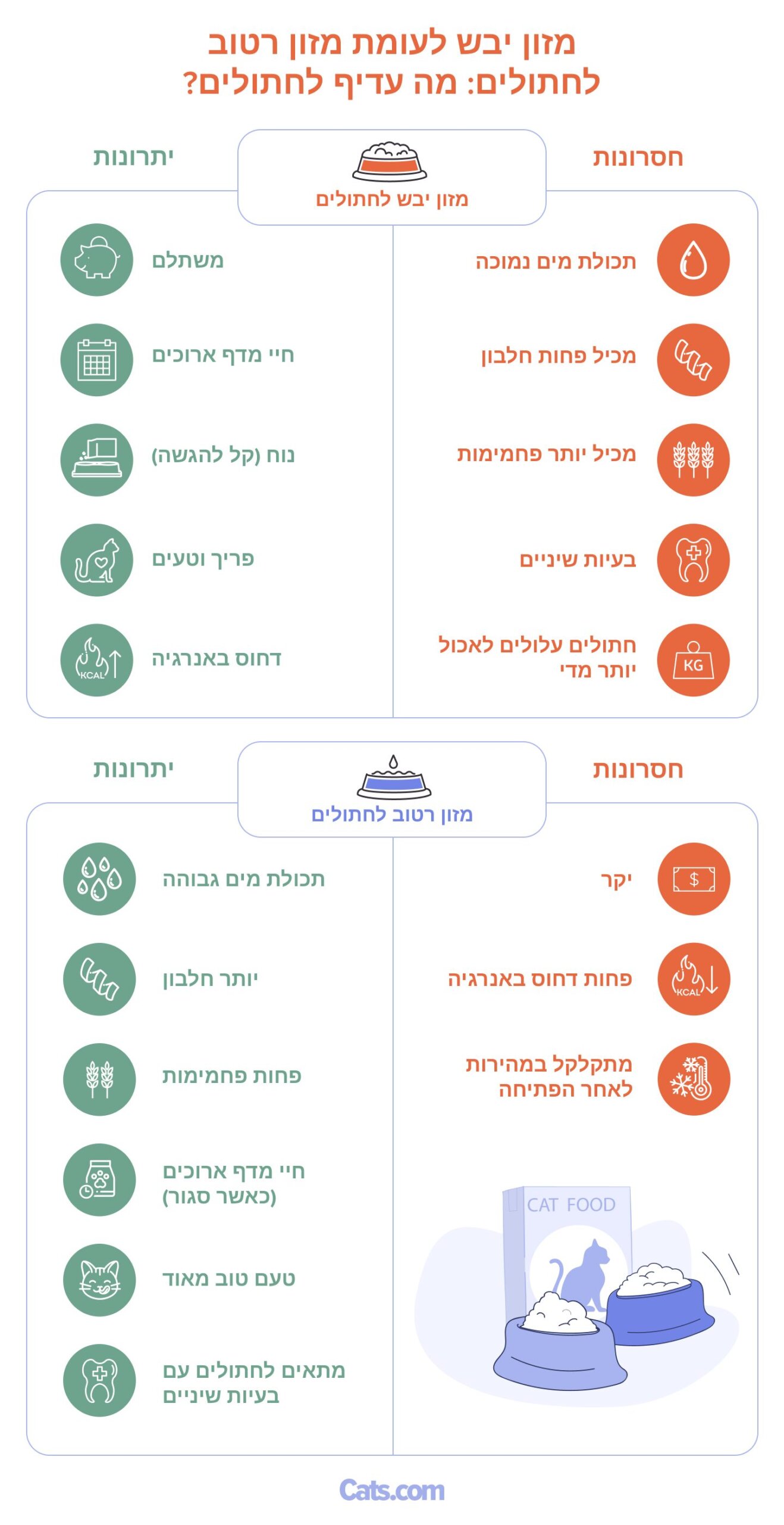 מזון רטוב לעומת יבש לחתולים_ מה עדיף לחתולים